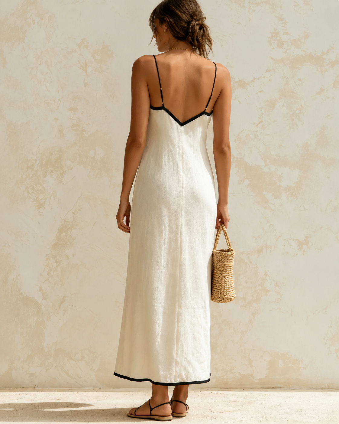 Renske™ | Elegante Buikbedekkende Maxi Jurk Met Chevron Design