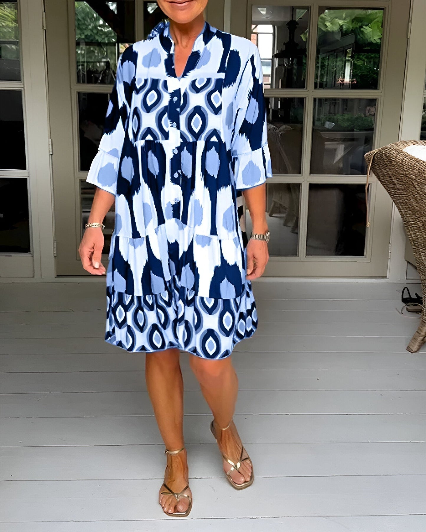 Dana™ | Moderne Knoop Midi Jurk