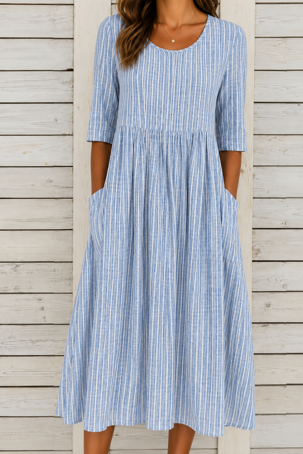 Tessa™ | Elegante Soepelvallende Midi Jurk