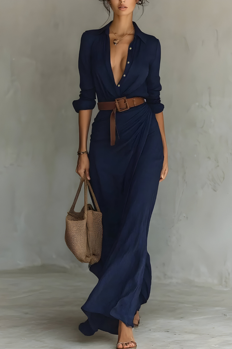 Julie™ | Wikkeljurk met tailleceintuur