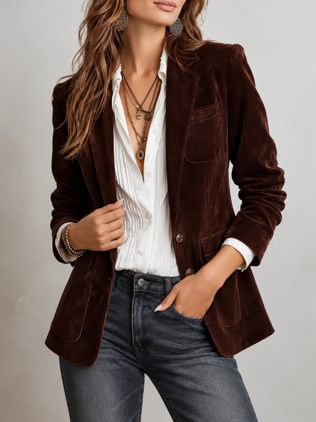 Lenae™ | Vintage Suède-Look Blazer