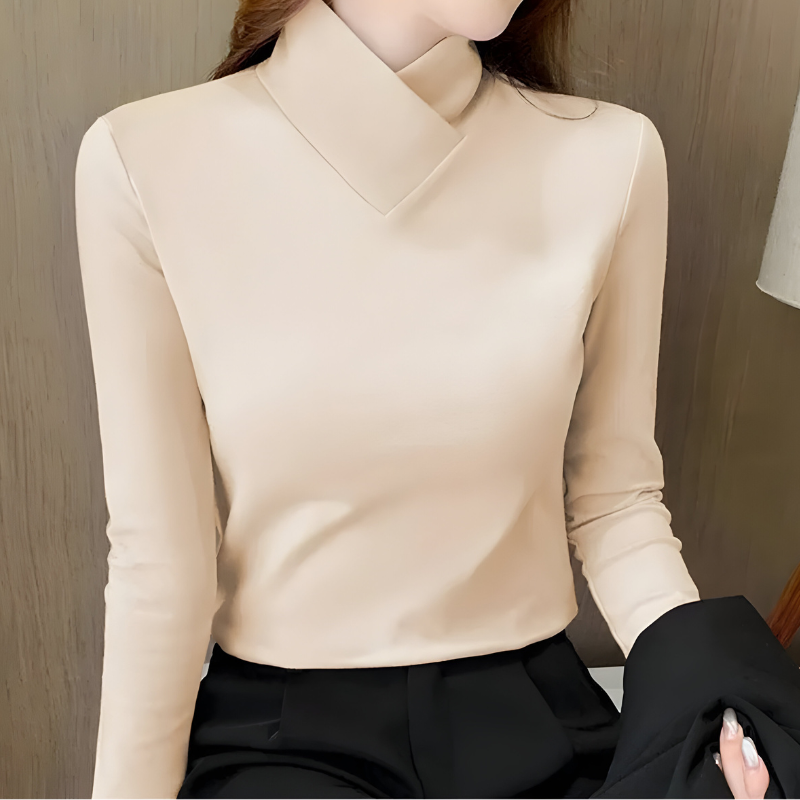 Mira™ | Elegante Minimal Lange Mouw Top