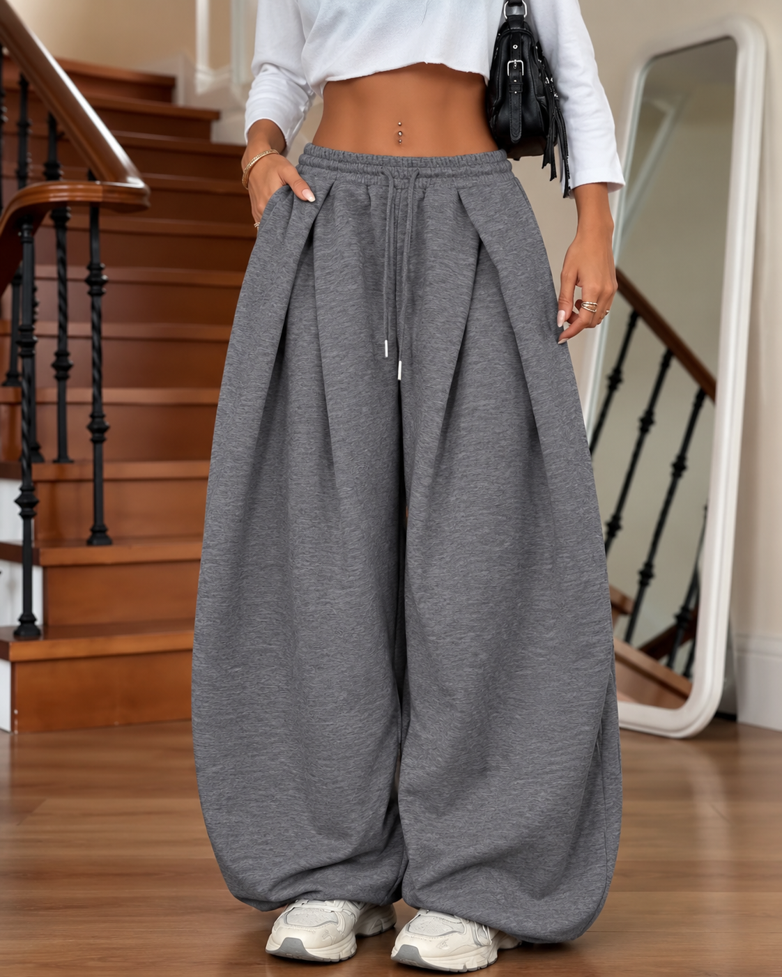 Marleen™ | Relaxte Joggingbroek Met Wijde Pijpen