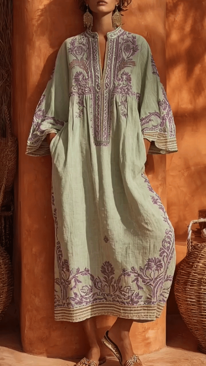 Seline™ | Elegante Mediterrane Maxi Jurk