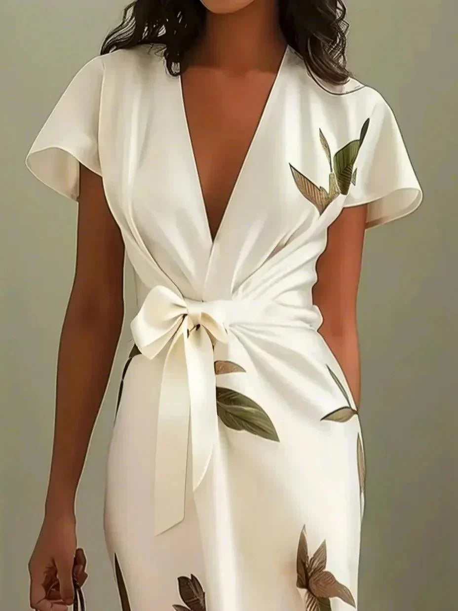 Noa™ | Moderne Midi Jurk Met Riem