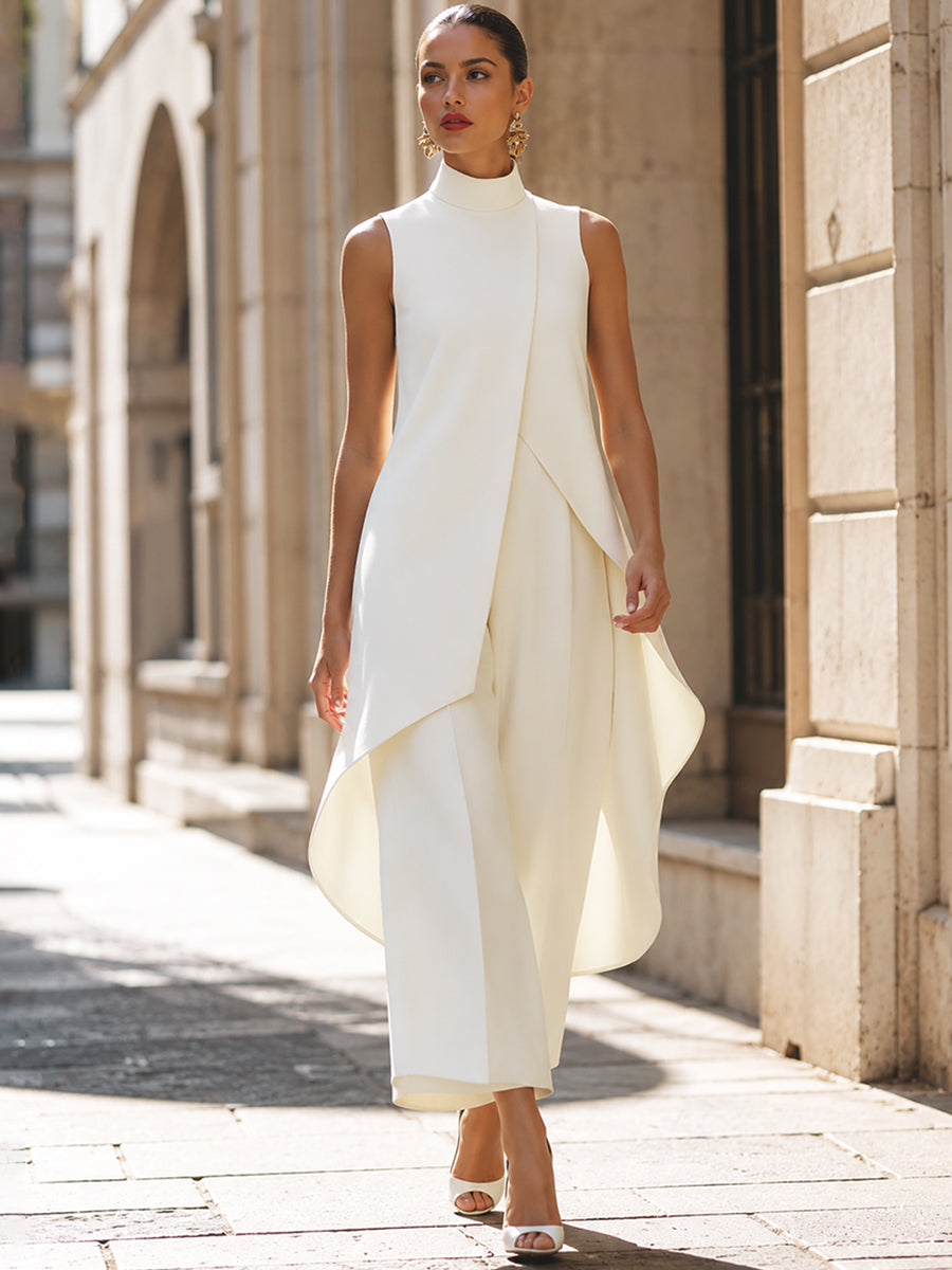 Yara™ | Elegante Mouwloze Jumpsuit met Drapering 9