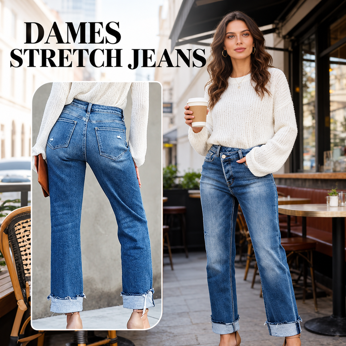 Lora™ | Flatterende Stretch Jeans Met Hoge Taille