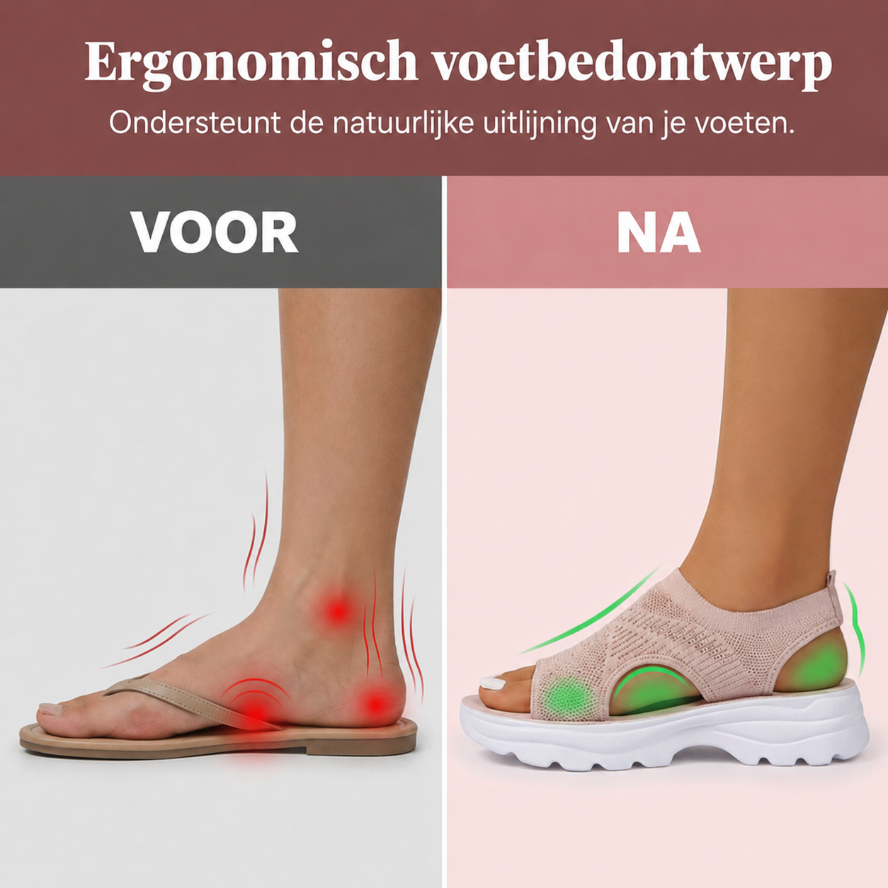 Maris™ | Ademende Plateau Sandalen