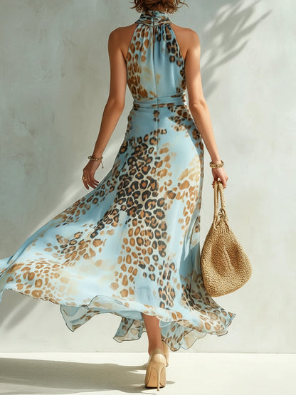 Désira™ | Elegante Buikcamouflerende Halter Maxi Jurk