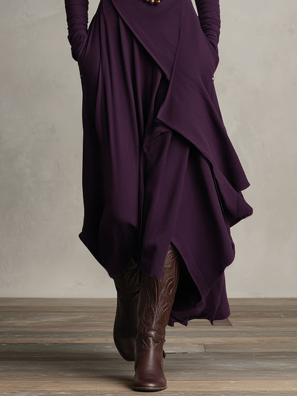 Nori™ | Moderne Flowy Maxi Jurk