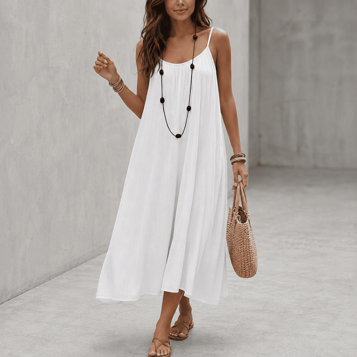 Hilda™ | Relaxte Buikcamouflerende Maxi Jurk
