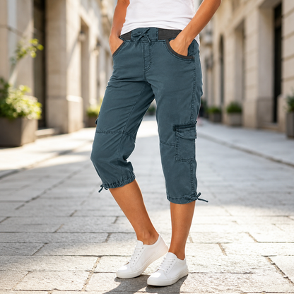 Els™ | Cargo Capri Broek Met Hoge Taille