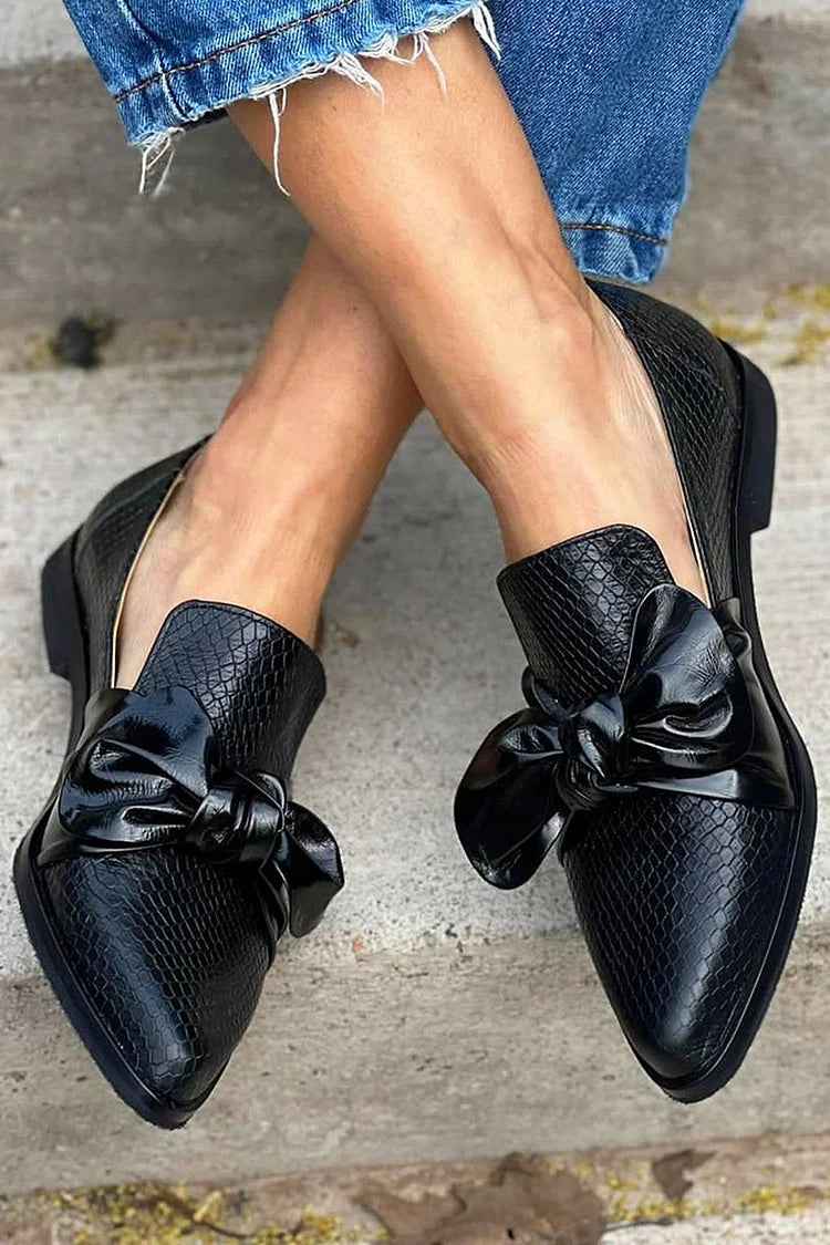 Nina™ | Elegante Orthopedische Loafers Met Glanzende Strik