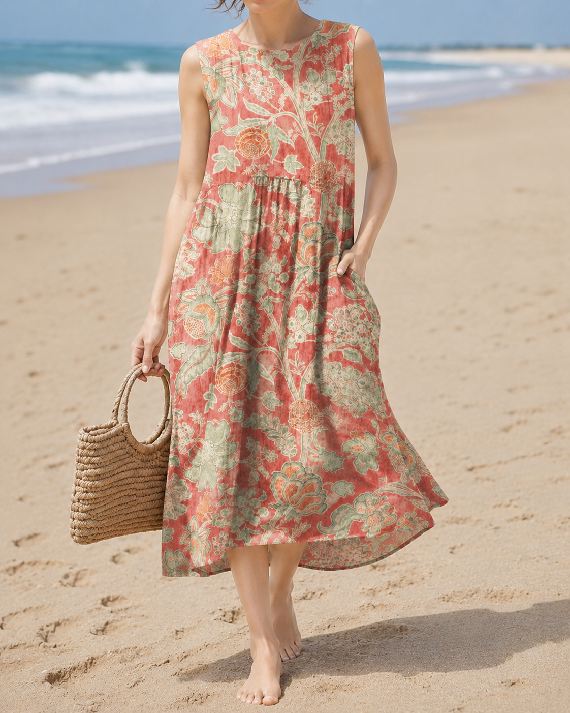 Ameline™ | Luchtige Bloemen Midi Jurk
