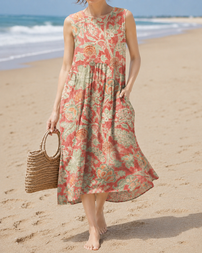 Ameline™ | Luchtige Bloemen Midi Jurk