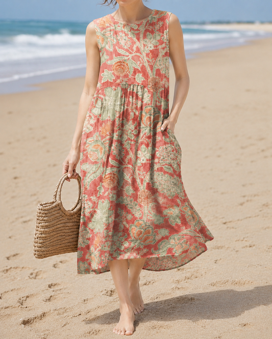 Ameline™ | Luchtige Bloemen Midi Jurk