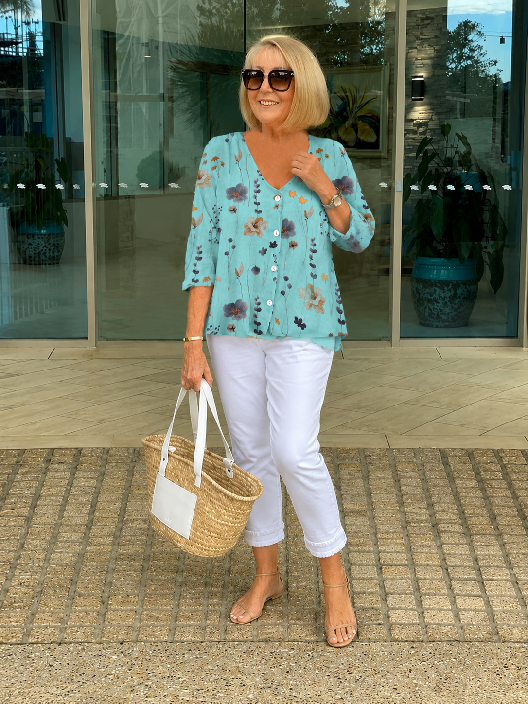 Elanna™ | Buikbedekkende Bloemen Blouse