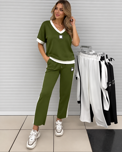 Mirae™ | Comfortabele Tweedelige Set Met V-Hals