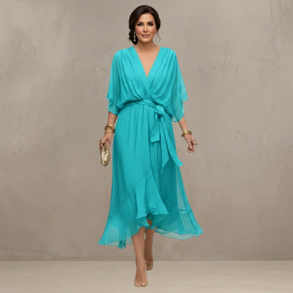 Marta™ | Elegante Chiffon Midi Jurk