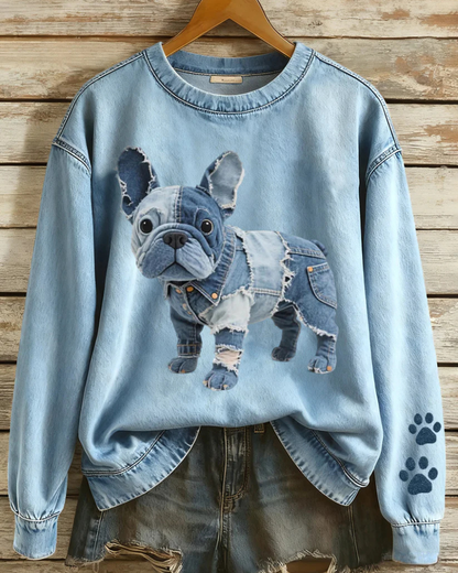 Dax™ | Comfortabele Trui Met Patchworkprint Van Dieren