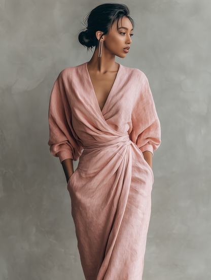 Nina™ | Elegante Wikkel Maxi Jurk