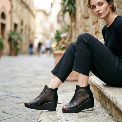 Ingrid™ | Comfortabele Orthopedische Sandalen met Sleehak