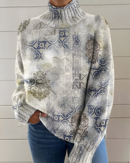 Edda™ | Casual Grafische Gebreide Trui