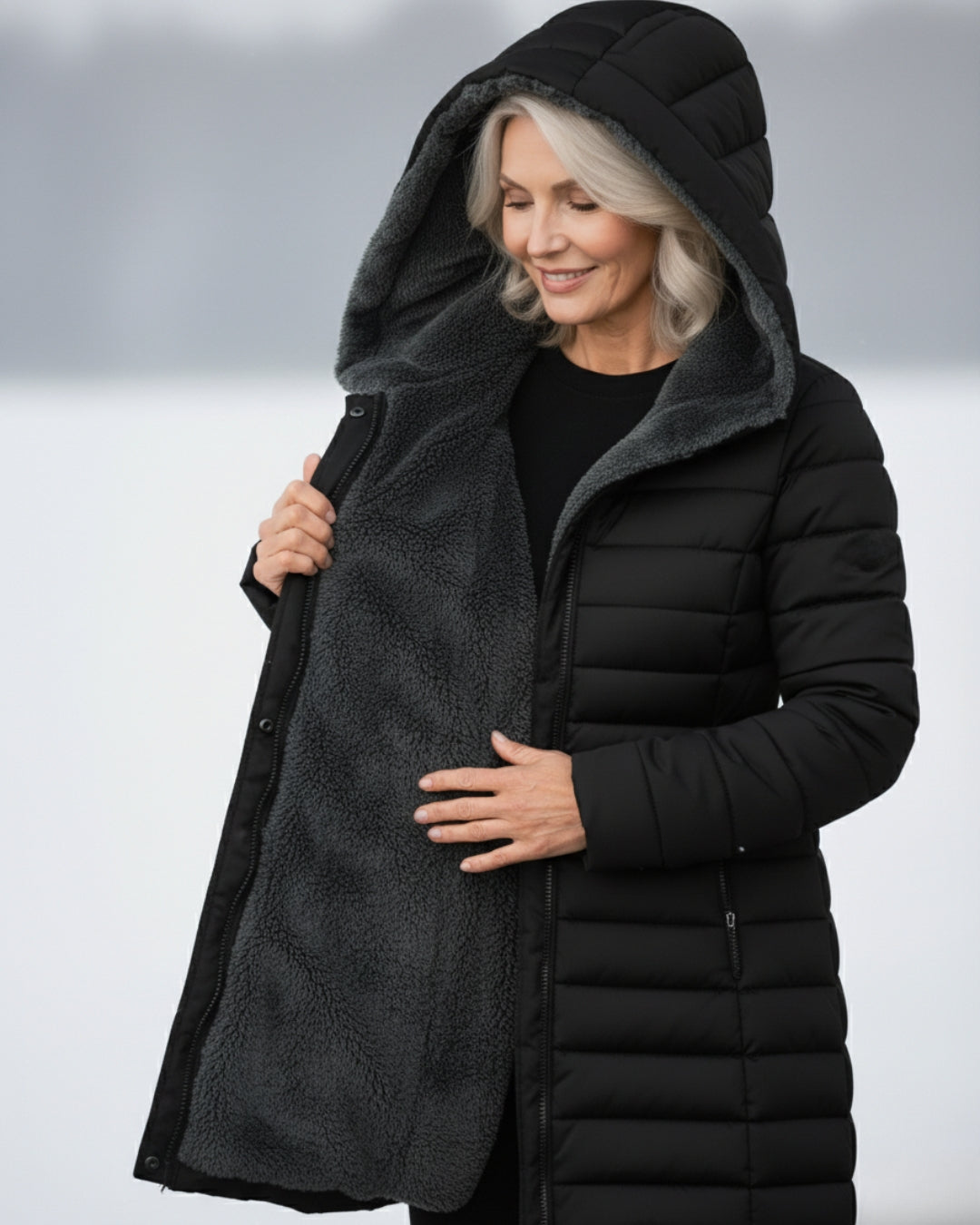 Marloes™ | Warme Gewatteerde Winterjas Met Capuchon 7