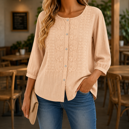 1 + 1 free Amelie™ | Elegante Geborduurde Blouse
