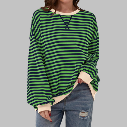 Juna™ | Casual gestreepte relaxte sweater