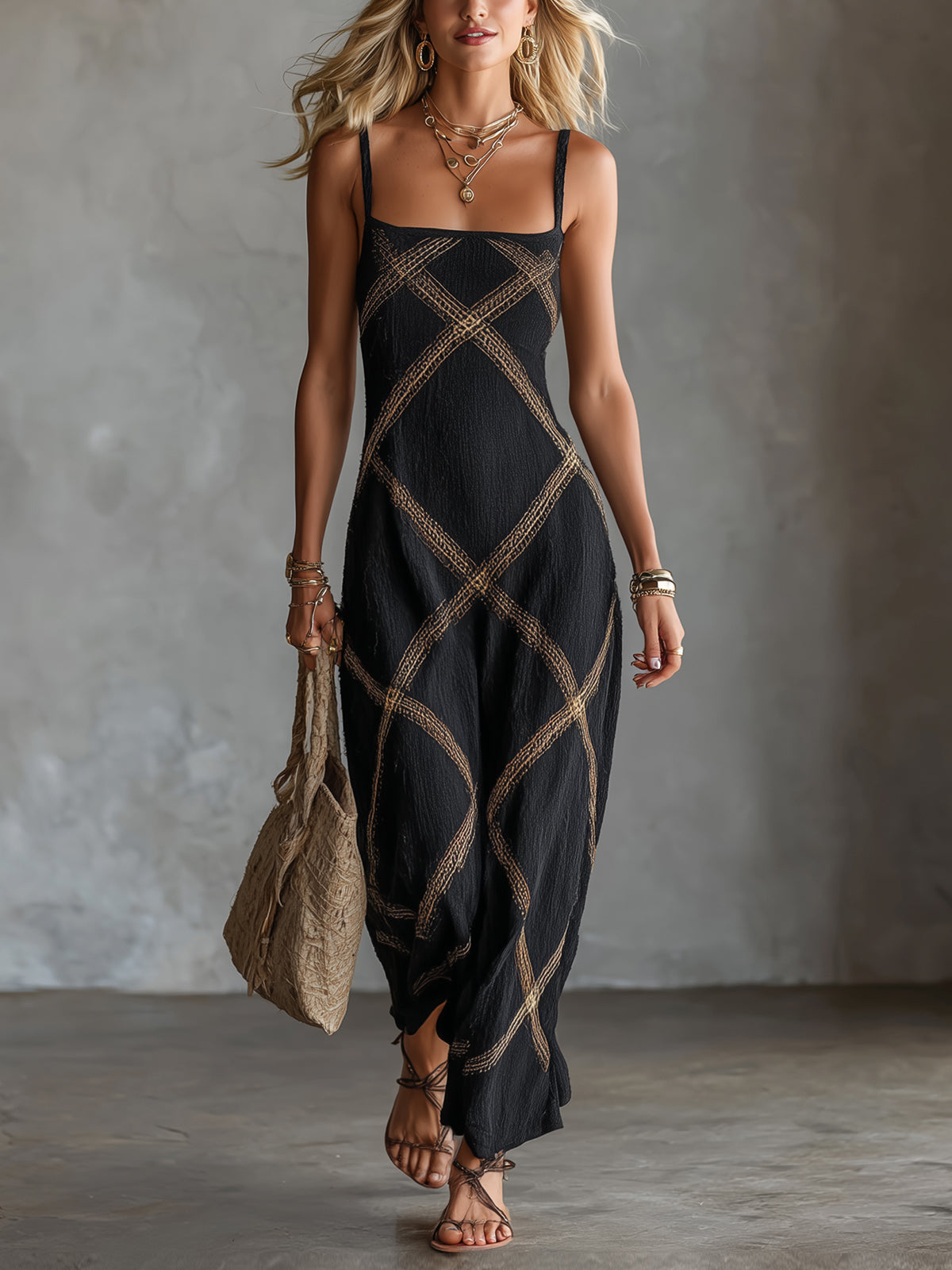 Zafira™ | Elegante Jumpsuit Met Wijde Pijpen En Print