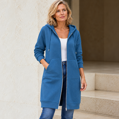 Esmee™ | Lange Fleece Jas Met Capuchon En Rits