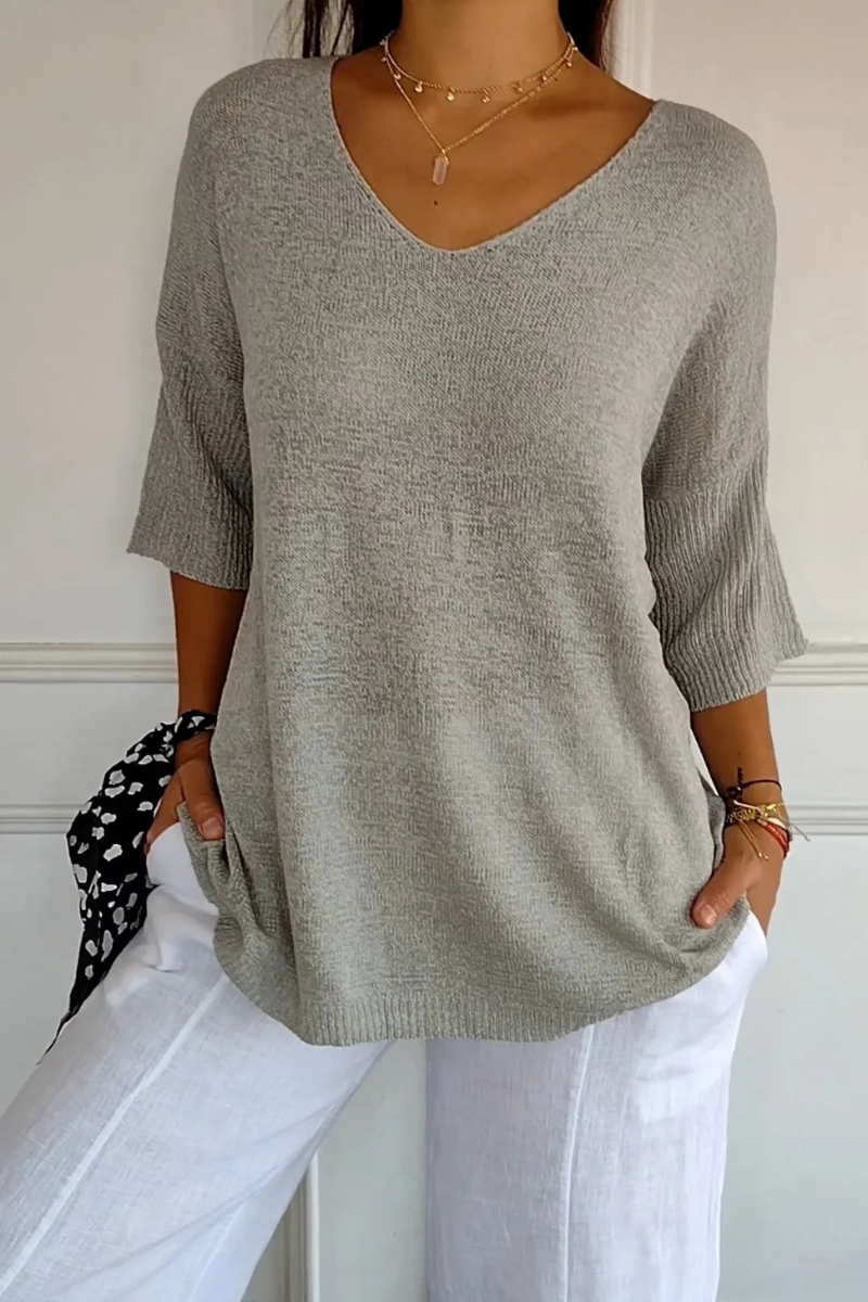 Leni™ | Casual Zachte V-Neck Top