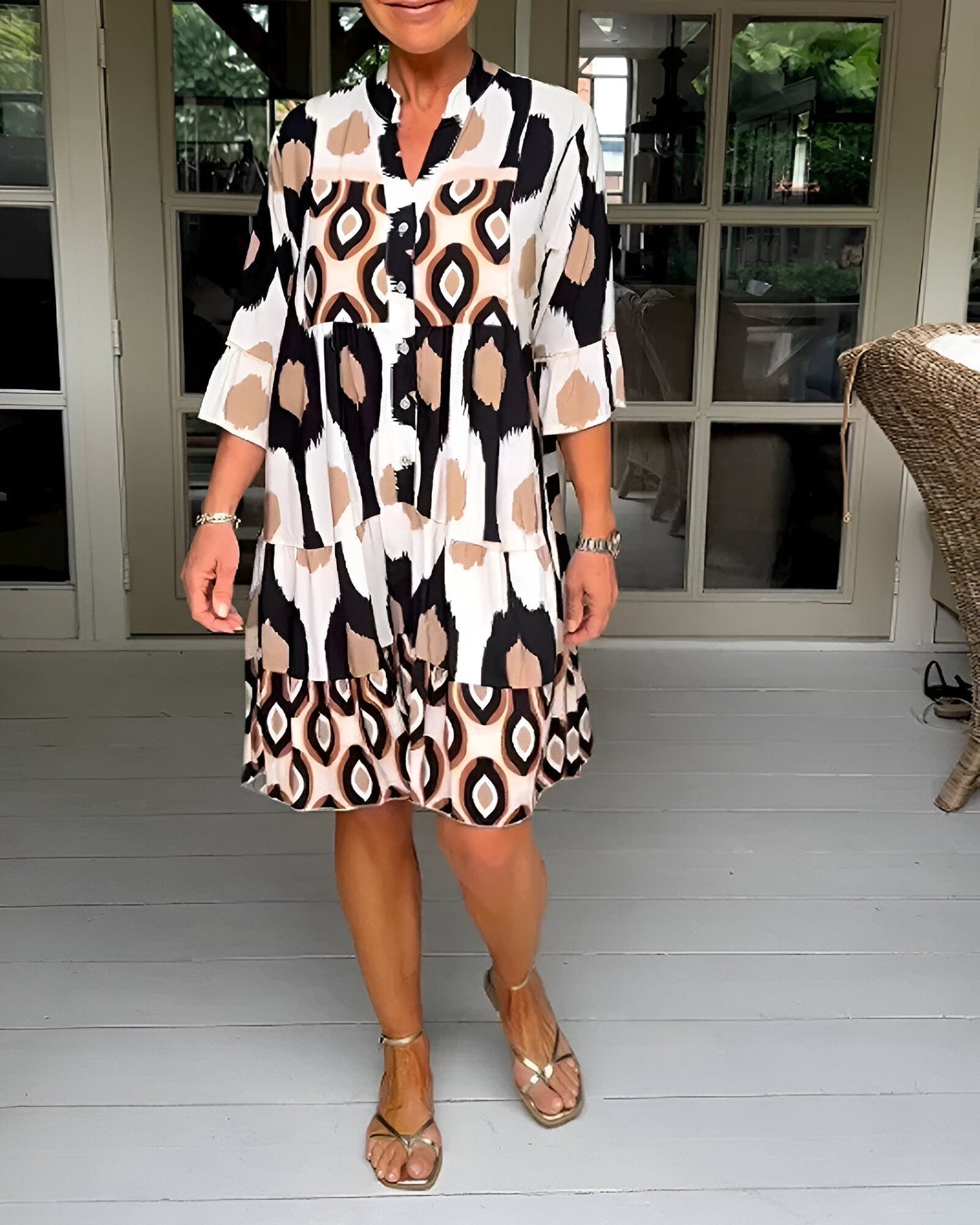 Dana™ | Moderne Knoop Midi Jurk