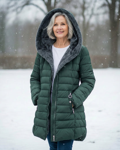 Marloes™ | Warme Gewatteerde Winterjas Met Capuchon