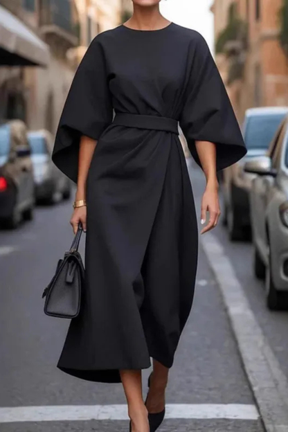 Mira™ | Elegante Midi Jurk Met Riem