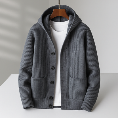 Owen™ | Casual Geribd Vest Met Capuchon