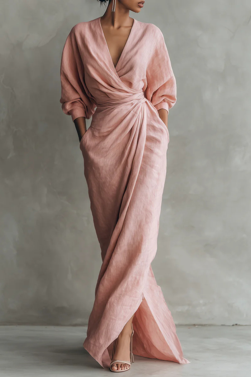Nina™ | Stijlvolle Wikkel Maxi Jurk