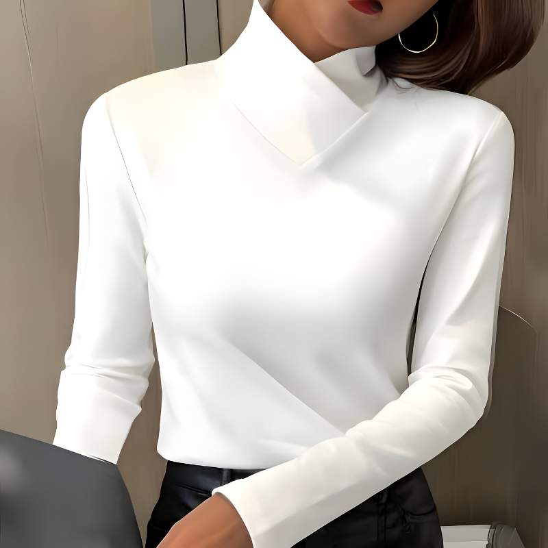 Mira™ | Elegante Minimal Lange Mouw Top