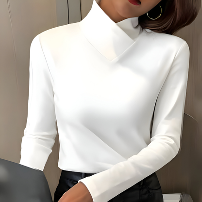 Mira™ | Elegante Minimal Lange Mouw Top