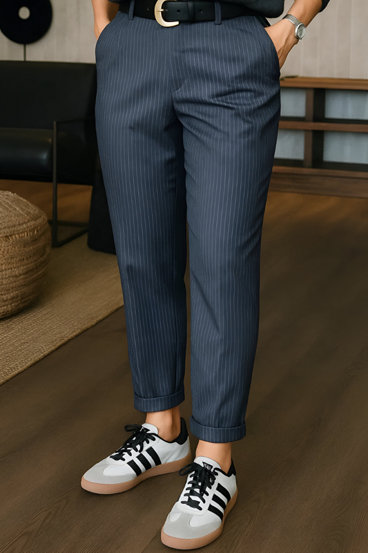 Niva™ | Elegante gestreepte broek
