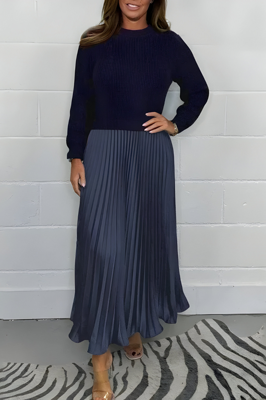 Elara™ | Elegante geplisseerde maxi jurk