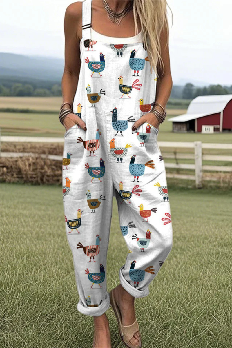 Romi™ | Moderne Relaxte Jumpsuit Met Print