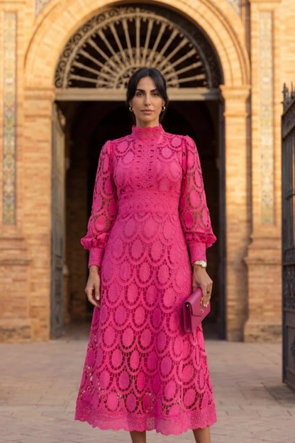Vira™ | Elegante Kanten Midi Jurk