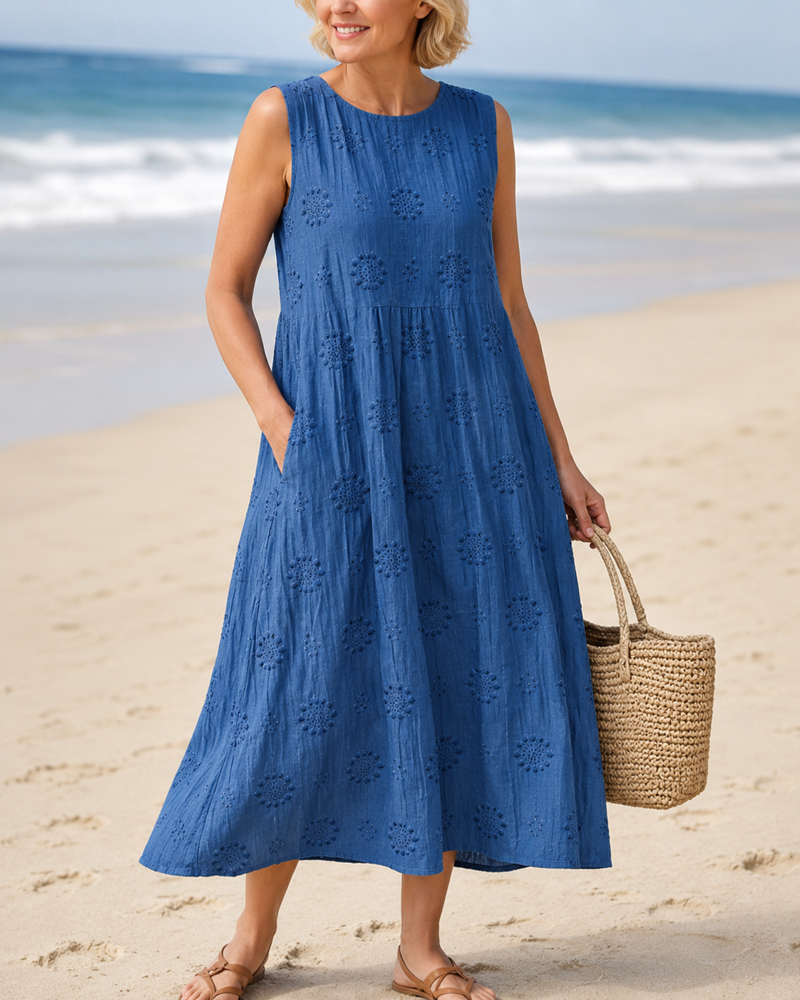 Coralie™ | Gebloemde Buikcamouflerende Midi Jurk