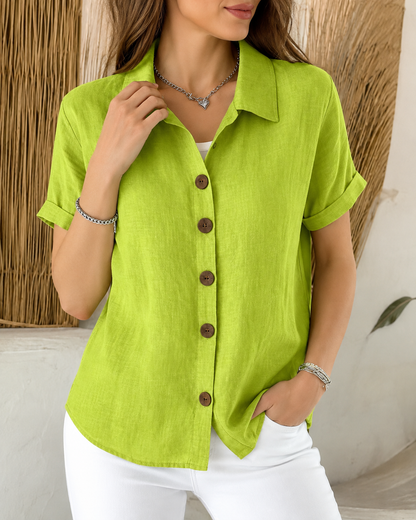 Noëlle™ | Relaxte Blouse Met Knopen
