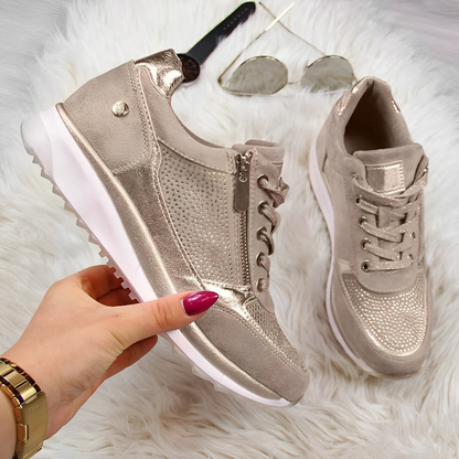 Noor™ | Orthopedische Sleehak Sneakers Met Zijrits
