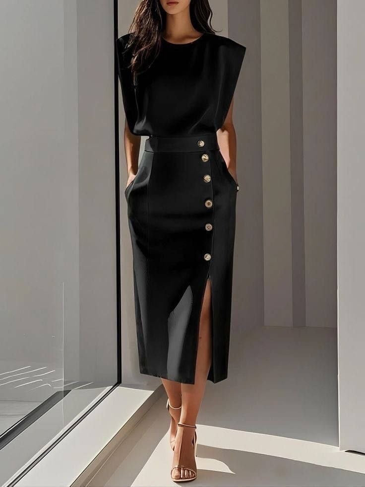 Celina™ | Stijlvolle Mouwloze Midi Jurk