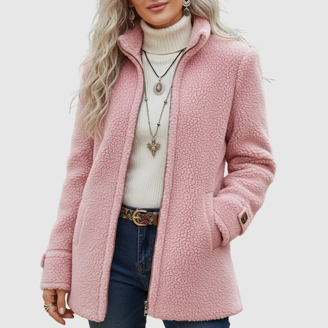 Emma™ | Warme Teddy Fleece Jas Met Rits