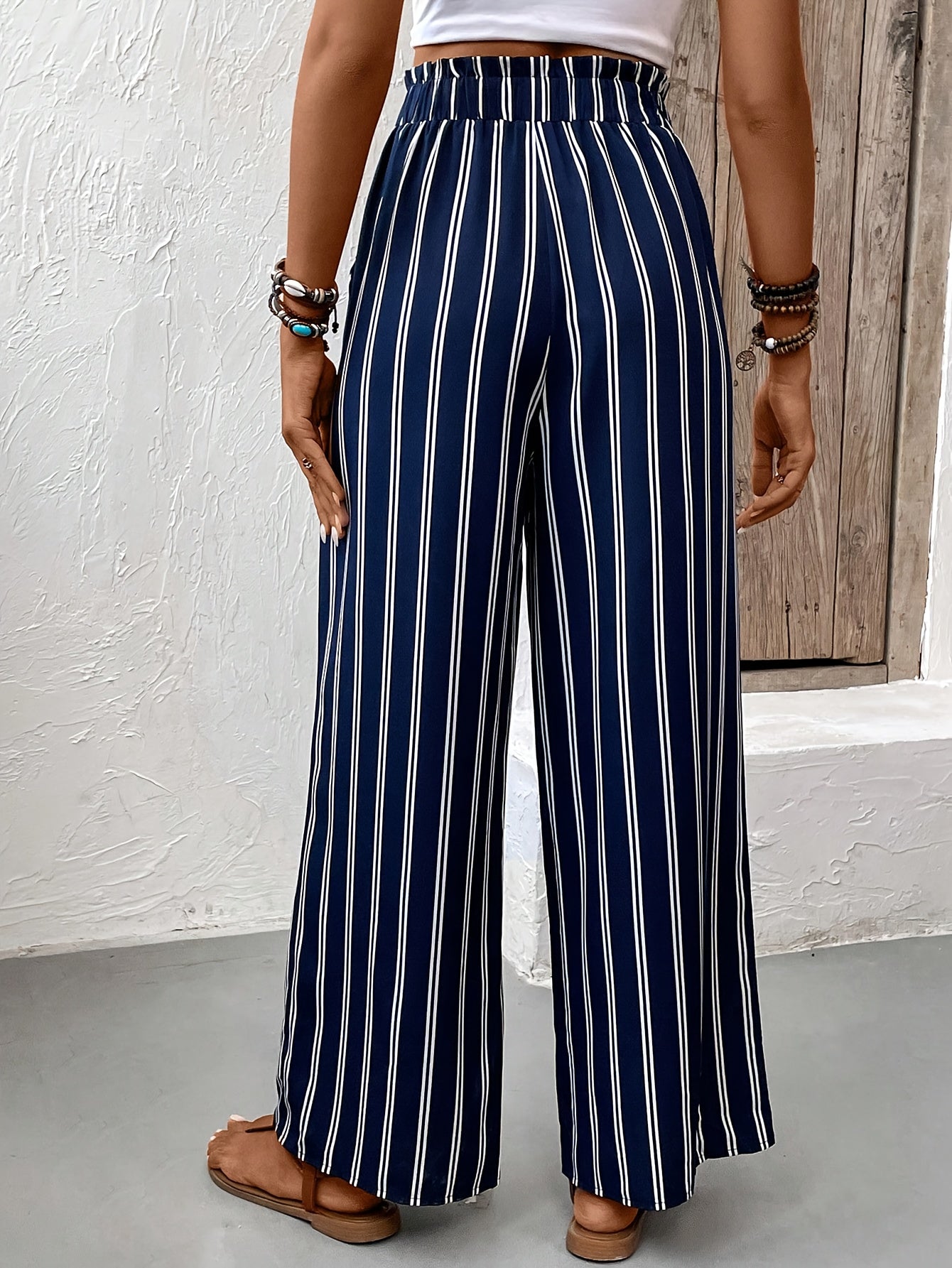 Lena™ | Stijlvolle Gestreepte Broek